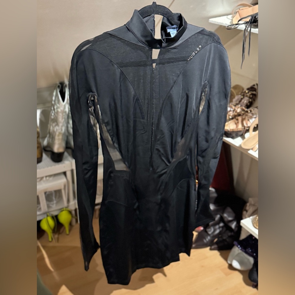 Mugler H&M mini dress black